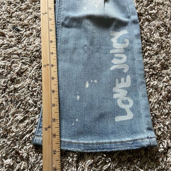 Juicy Couture Kids Mid Rise Cropped Kick Flare Jean Girls 14 Light Wash Denim - Picture 10 of 10